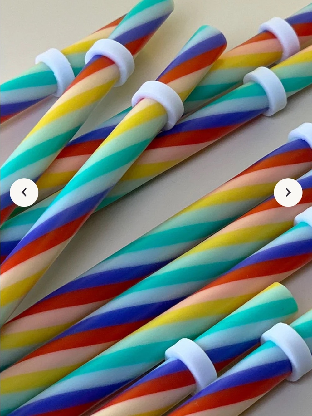 Starbucks Rainbow Spiral Reusable Party Straw Multicolor